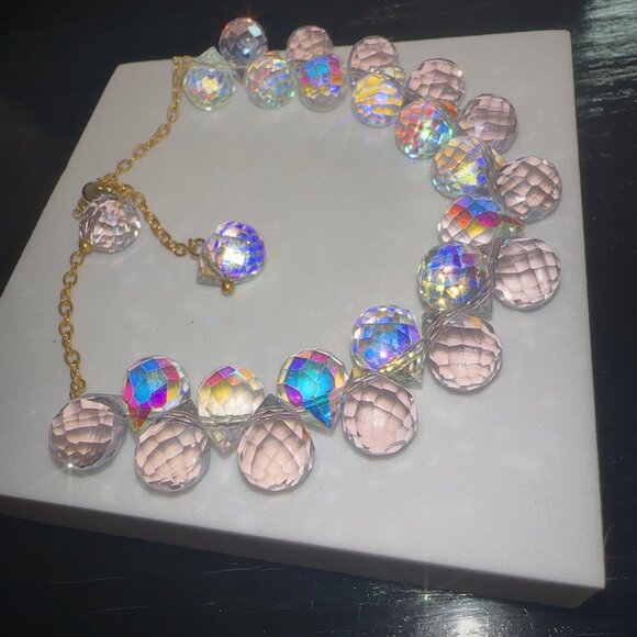 Forever 21 Jewelry - 🆕 Multicolor Crystal Statement Bracelet Adjustable Elegant